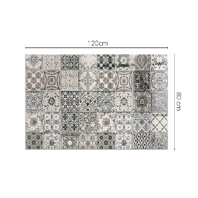 Rectangular tempered glass hearth Tiled decorative patterns