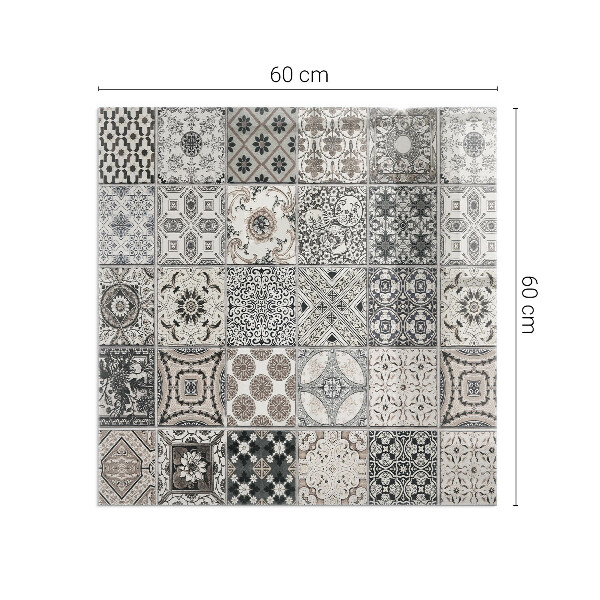 Rectangular tempered glass hearth Tiled decorative patterns