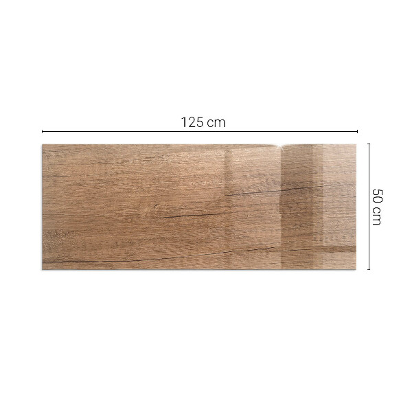Rectangular glass hearth for wood stove Wood-inspired pattern