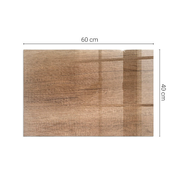 Rectangular glass hearth for wood stove Wood-inspired pattern