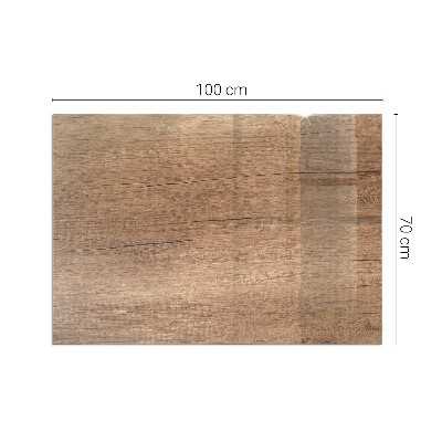 Rectangular glass hearth for wood stove Wood-inspired pattern