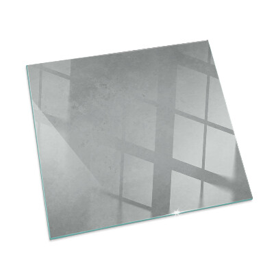 Rectangular glass hearth Concrete structure with effect