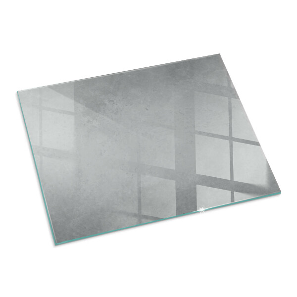 Rectangular glass hearth Concrete structure with effect