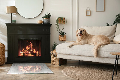 Rectangular glass hearth for wood stove Shapes in miniature