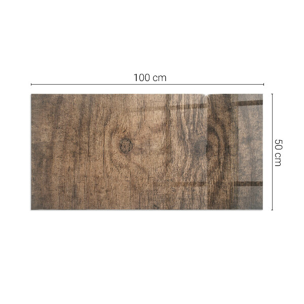 Rectangular tempered glass hearth Pine wood pattern