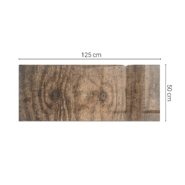 Rectangular tempered glass hearth Pine wood pattern