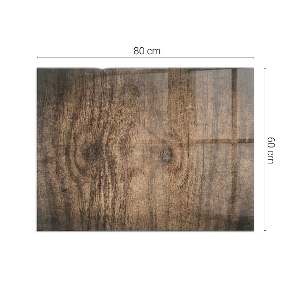 Rectangular tempered glass hearth Pine wood pattern