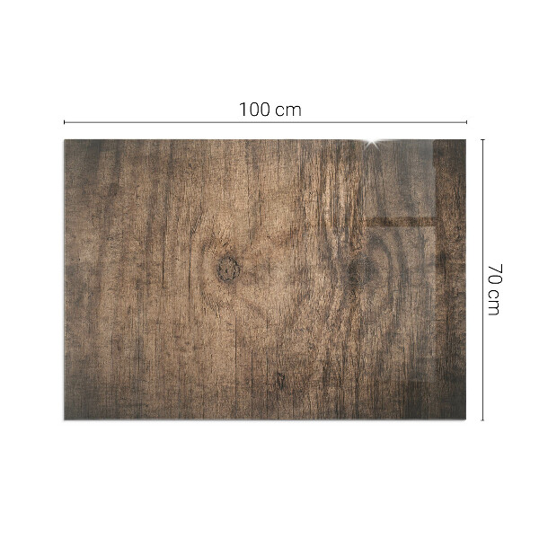 Rectangular tempered glass hearth Pine wood pattern