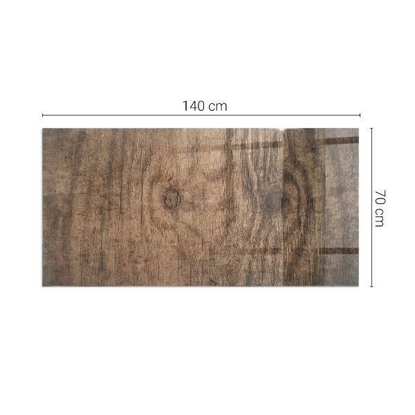 Rectangular tempered glass hearth Pine wood pattern