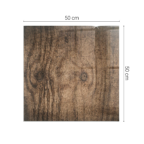 Rectangular tempered glass hearth Pine wood pattern