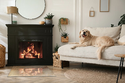 Rectangular glass hearth for wood stove The nature of the stone structure