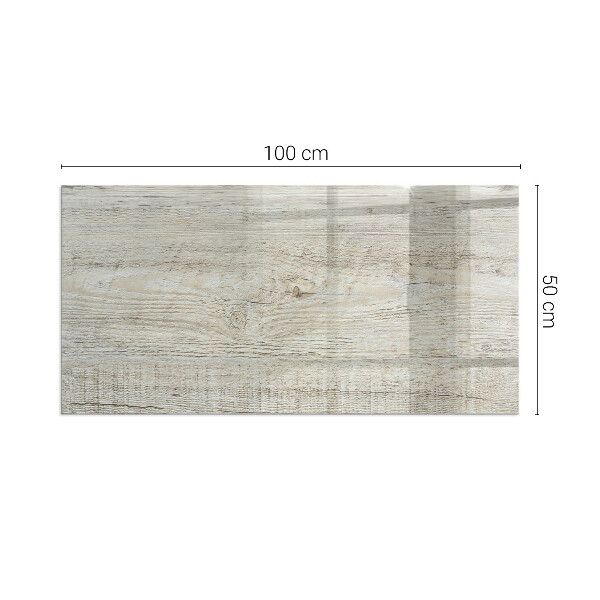 Rectangular tempered glass hearth Natural light wood pattern