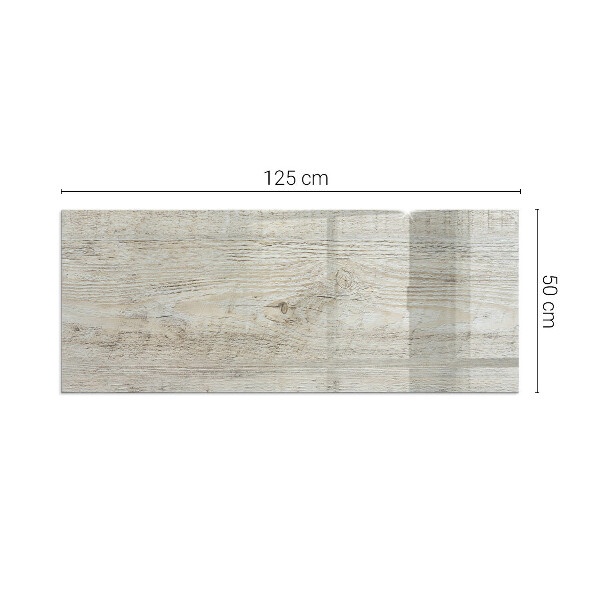 Rectangular tempered glass hearth Natural light wood pattern