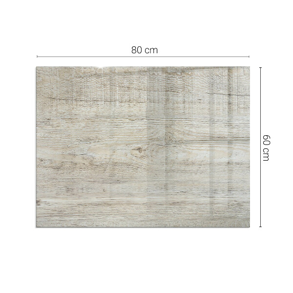 Rectangular tempered glass hearth Natural light wood pattern