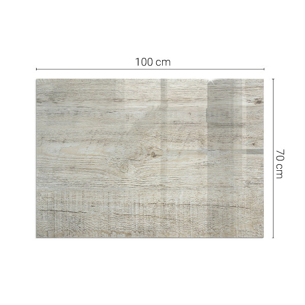 Rectangular tempered glass hearth Natural light wood pattern