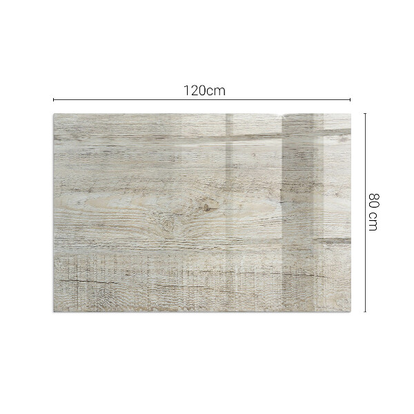 Rectangular tempered glass hearth Natural light wood pattern