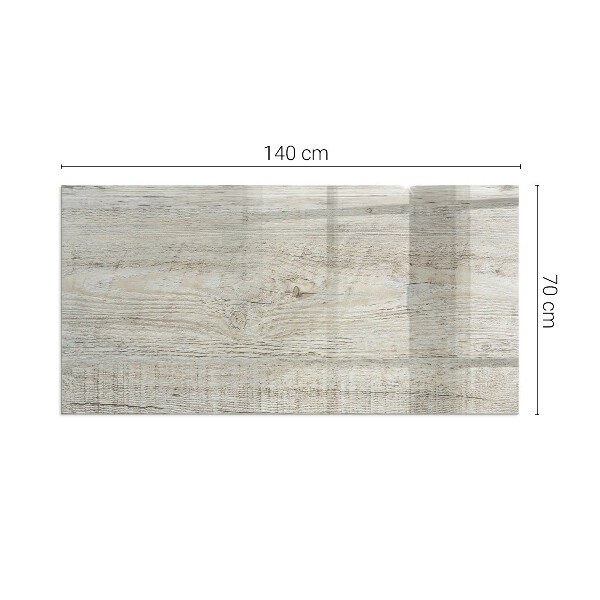 Rectangular tempered glass hearth Natural light wood pattern