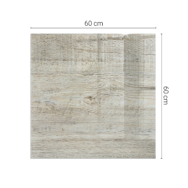 Rectangular tempered glass hearth Natural light wood pattern