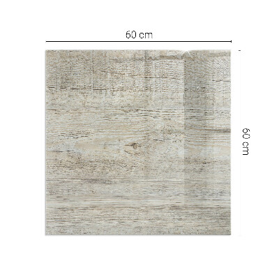 Rectangular tempered glass hearth Natural light wood pattern