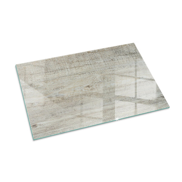 Rectangular tempered glass hearth Natural light wood pattern
