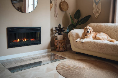 Rectangular tempered glass hearth Board colors in various shades