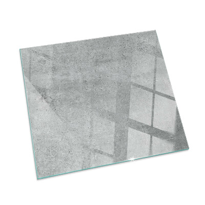 Rectangular glass hearth for wood stove Raw concrete pattern