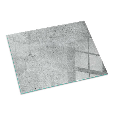 Rectangular glass hearth for wood stove Raw concrete pattern