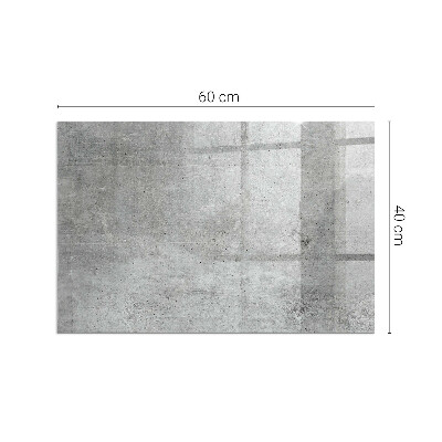 Rectangular glass hearth for wood stove Raw concrete pattern