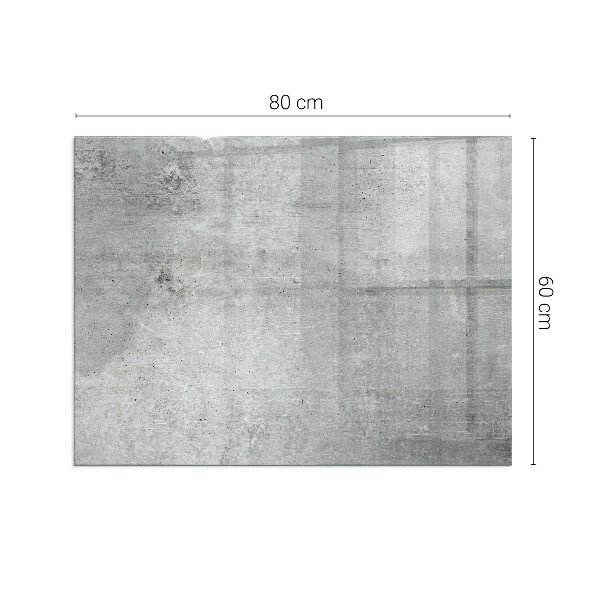 Rectangular glass hearth for wood stove Raw concrete pattern