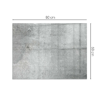 Rectangular glass hearth for wood stove Raw concrete pattern