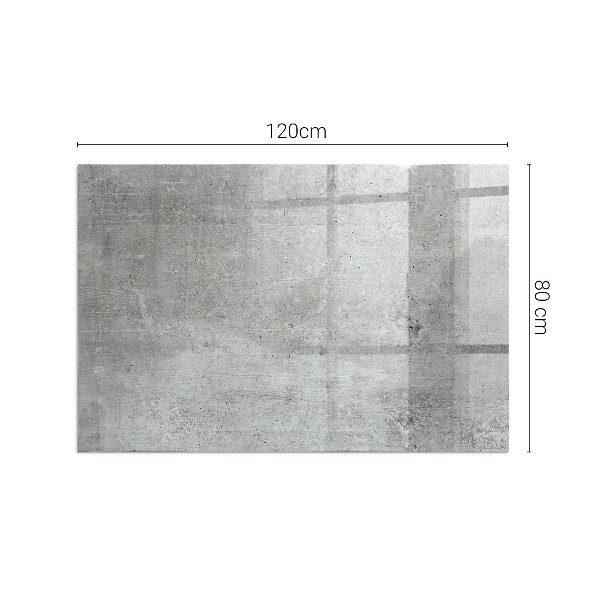 Rectangular glass hearth for wood stove Raw concrete pattern
