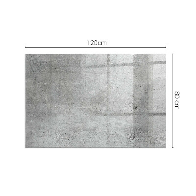Rectangular glass hearth for wood stove Raw concrete pattern