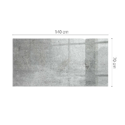 Rectangular glass hearth for wood stove Raw concrete pattern