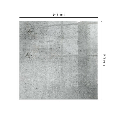Rectangular glass hearth for wood stove Raw concrete pattern