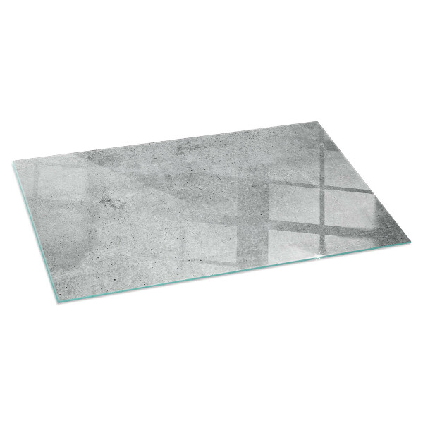 Rectangular glass hearth for wood stove Raw concrete pattern