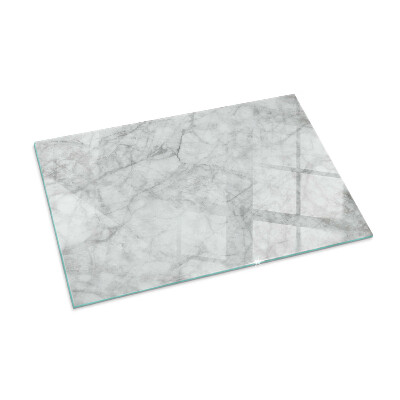Rectangular glass hearth for wood stove Marble texture in an elegant style