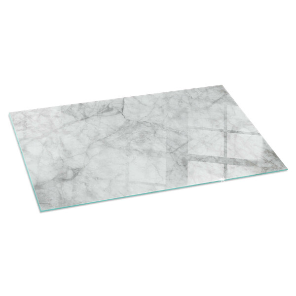 Rectangular glass hearth for wood stove Marble texture in an elegant style