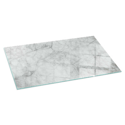 Rectangular glass hearth for wood stove Marble texture in an elegant style