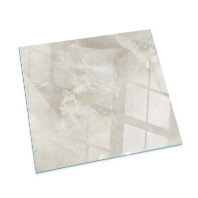 Rectangular glass hearth Marble organic motif