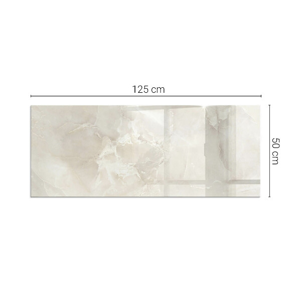 Rectangular glass hearth Marble organic motif