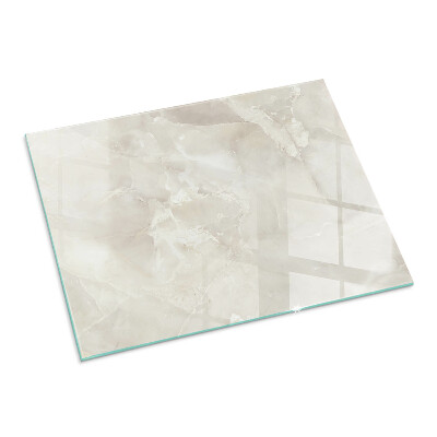 Rectangular glass hearth Marble organic motif