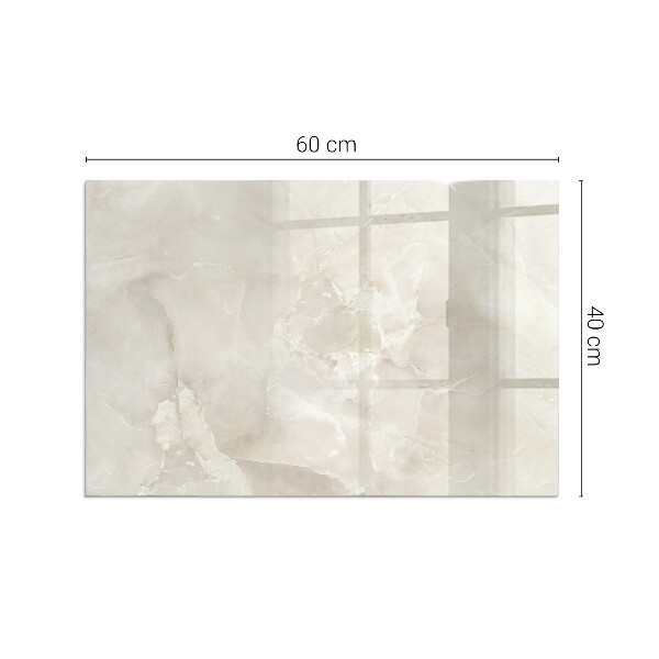 Rectangular glass hearth Marble organic motif