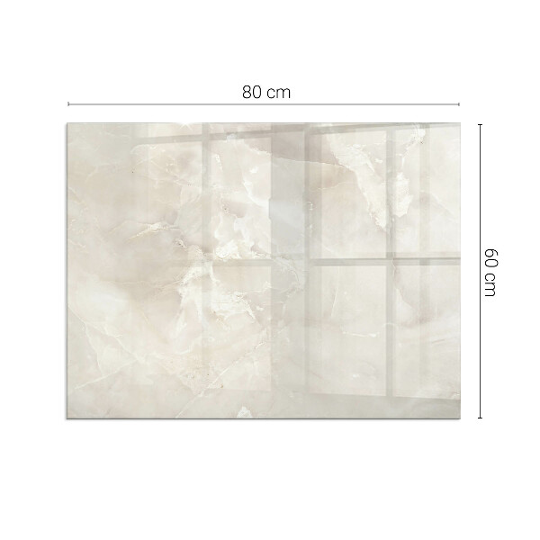Rectangular glass hearth Marble organic motif