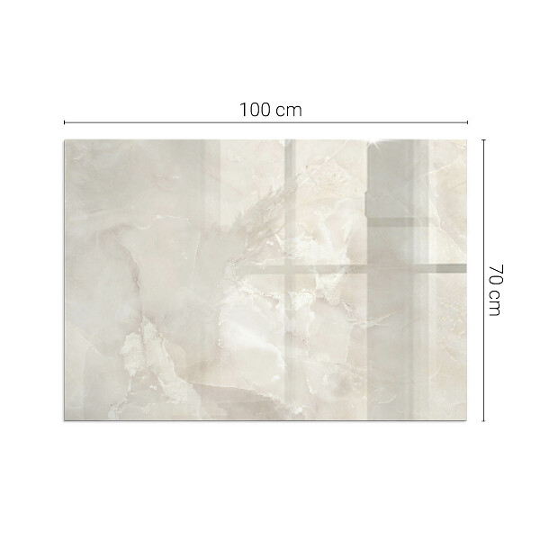 Rectangular glass hearth Marble organic motif