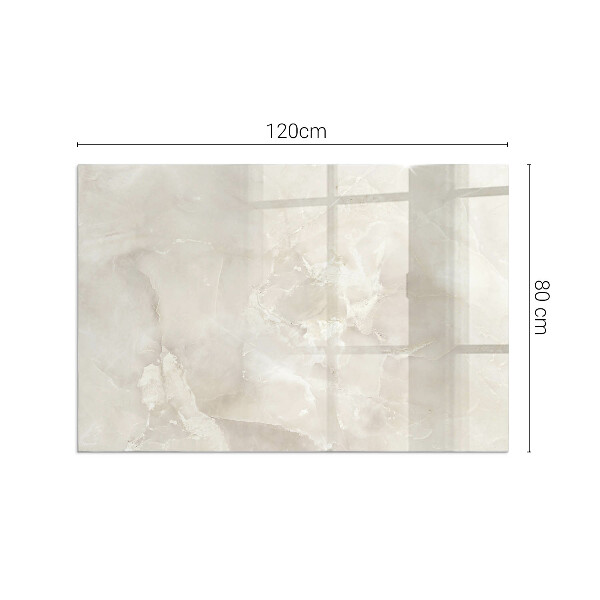 Rectangular glass hearth Marble organic motif
