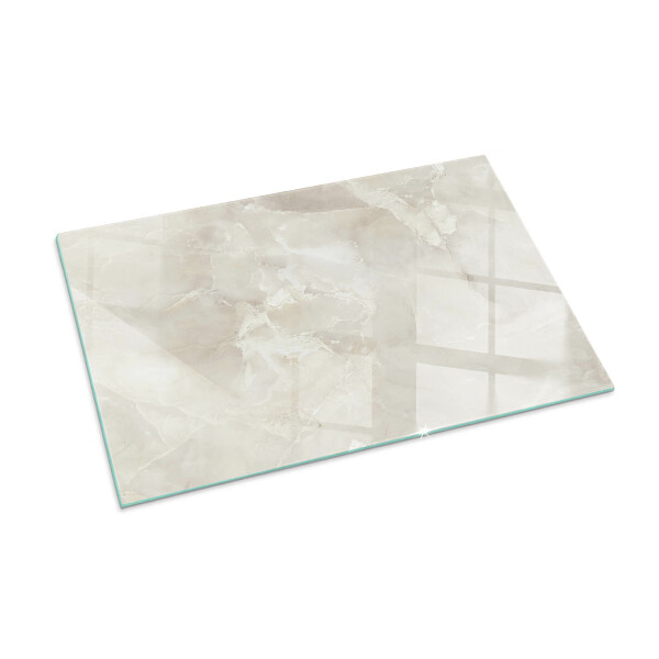 Rectangular glass hearth Marble organic motif