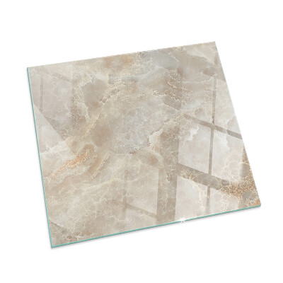 Rectangular glass hearth for wood stove Stone pattern inspired by nature