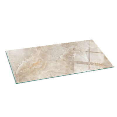 Rectangular glass hearth for wood stove Stone pattern inspired by nature