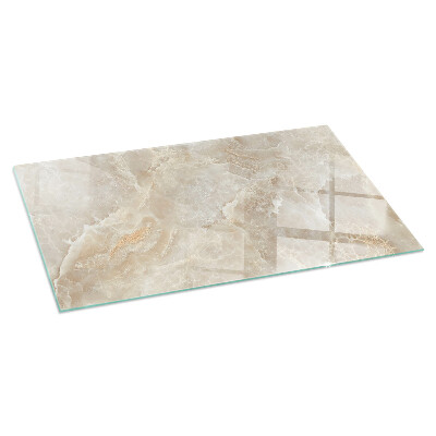 Rectangular glass hearth for wood stove Stone pattern inspired by nature