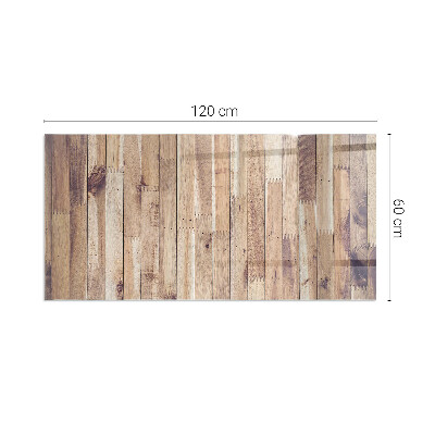 Rectangular glass hearth for wood stove Wooden pattern in a geometric arrangement